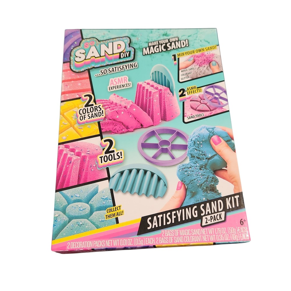 DIY Satisfying Sand Kit 2 Pack Magic‎ Sand Colorant Glitter ASMR Experiences